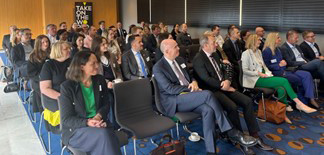 Guests seated at the "Economic opportunities for Victorian businesses through AUKUS" event