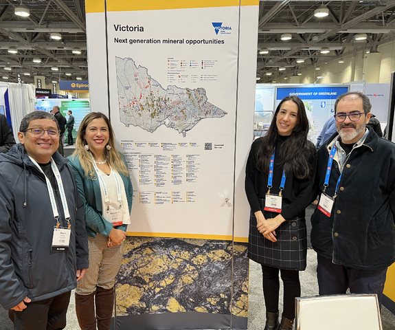 At the PDAC conference Victorian Government pavilion 