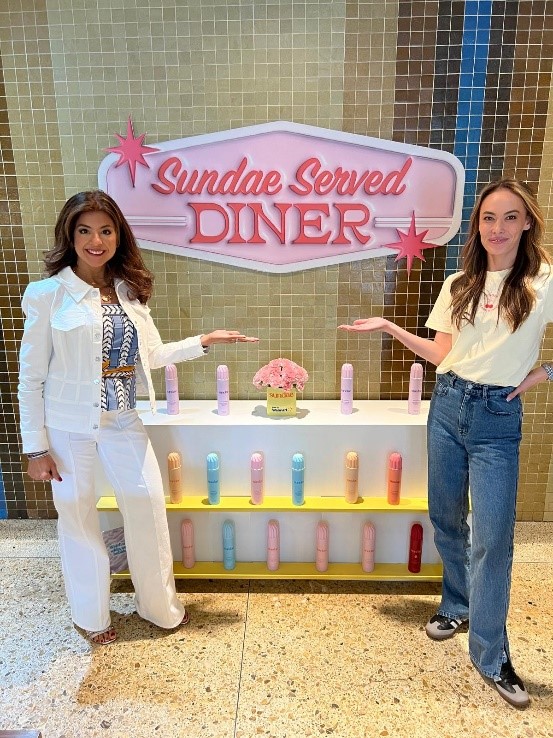 Global Victoria's Midred Ruiz and Sundae Body's Co-Founder, Lizzie Waley at the LA Launch Event in 2024