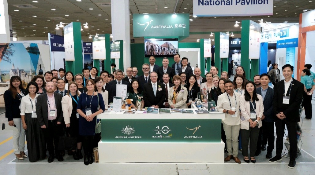 A group photo of the South Korea delegation attending the 2024 AusBiotech Conference