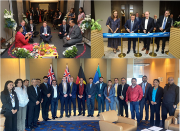 Photos: Opening of ANZ Mumbai office and the Banking and Insurance Institute of Nepal delegation. Source: Courtesy ANZ India and Global Victoria. 