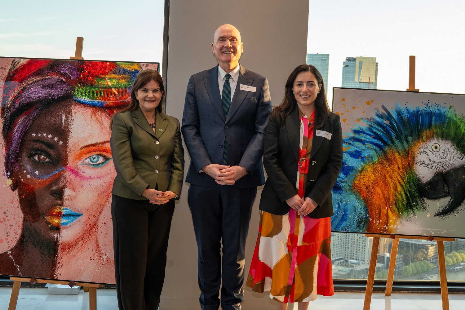 Pictured left to right: Valeria Noleto, CEO of ABCC, Tim Kane, Director, DFAT Victoria State Office, and Ema Lawrence, Director, Global Engagement at Global Victoria 