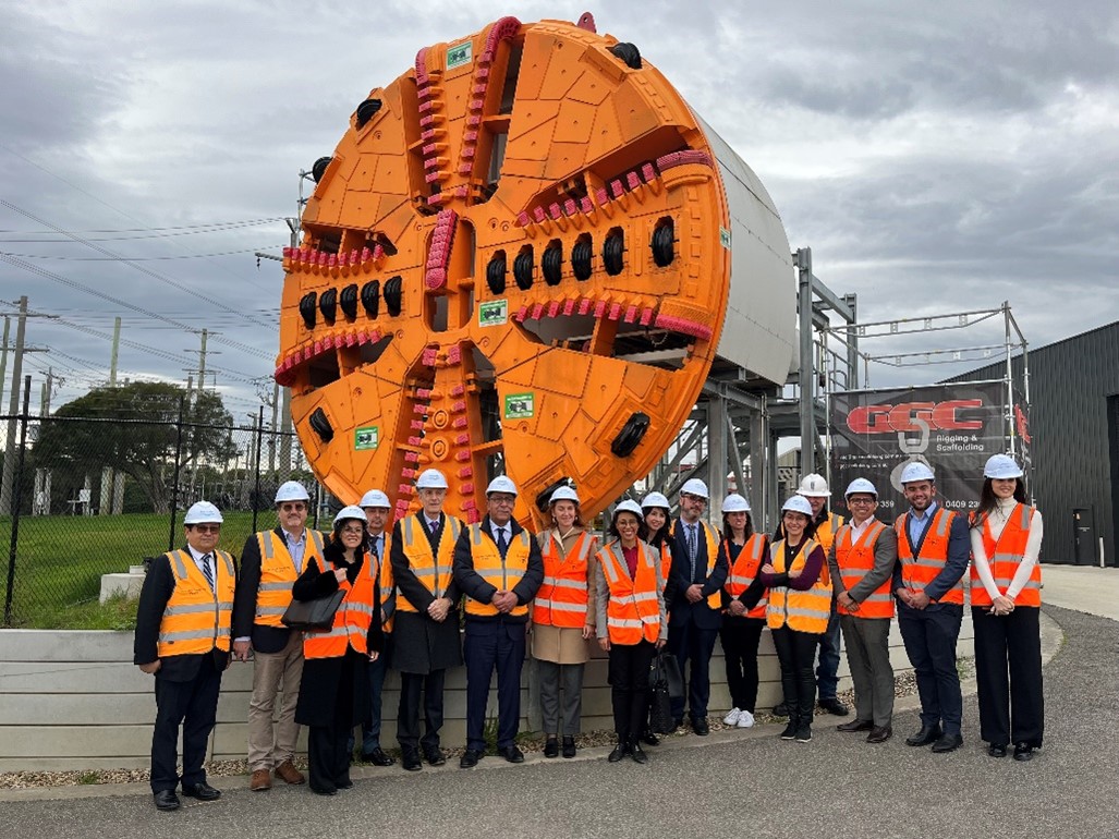 Latin American Ambassadors visit the Victorian Tunnelling Centre at AgriBio