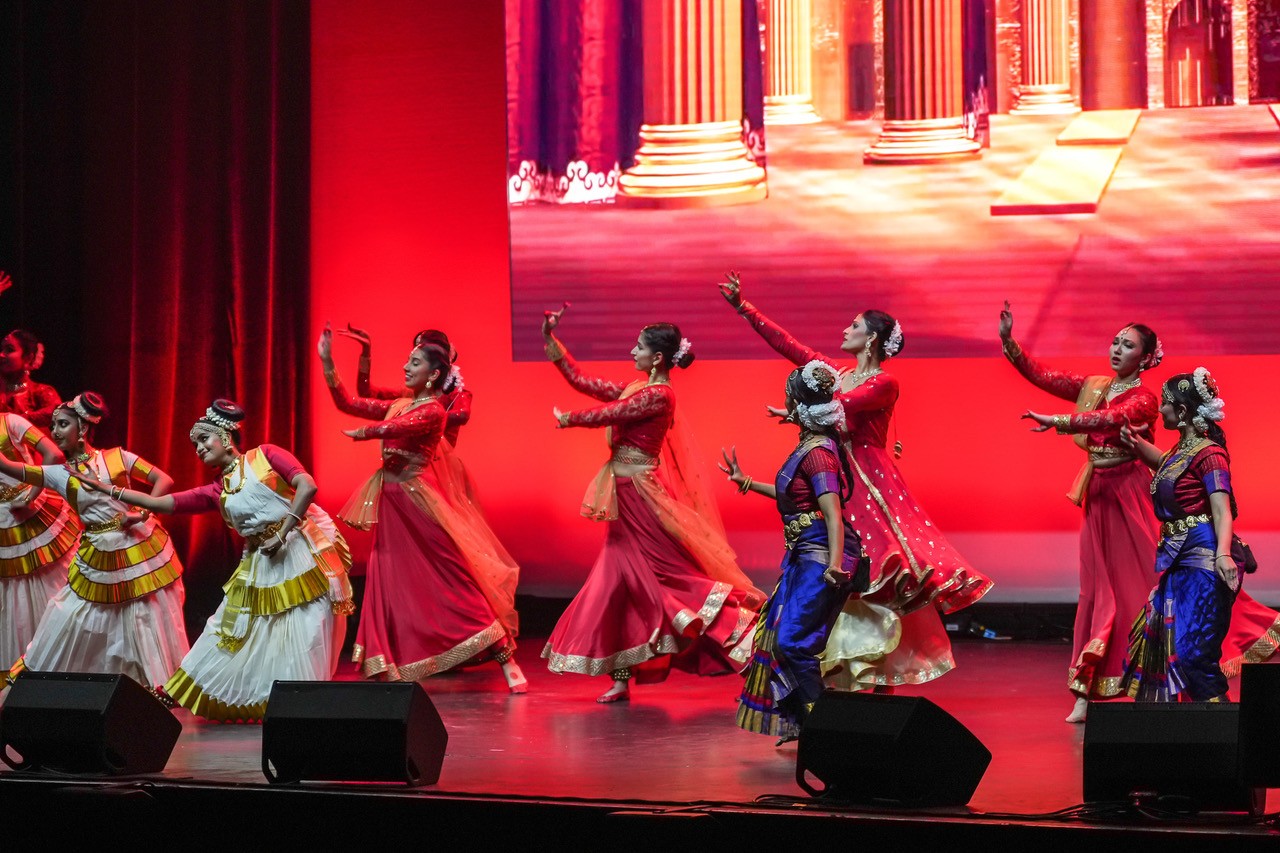 A group of Classical Indian dancers