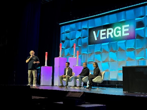 Victorian company, Conry Tech deliver their pitch at the VERGE Conference finals.  