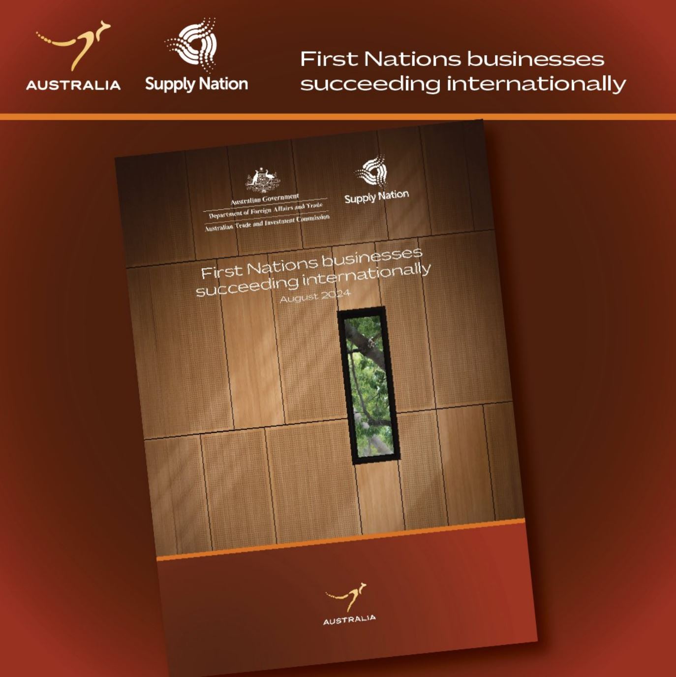 The front cover of the First Nations succeeding internationally report